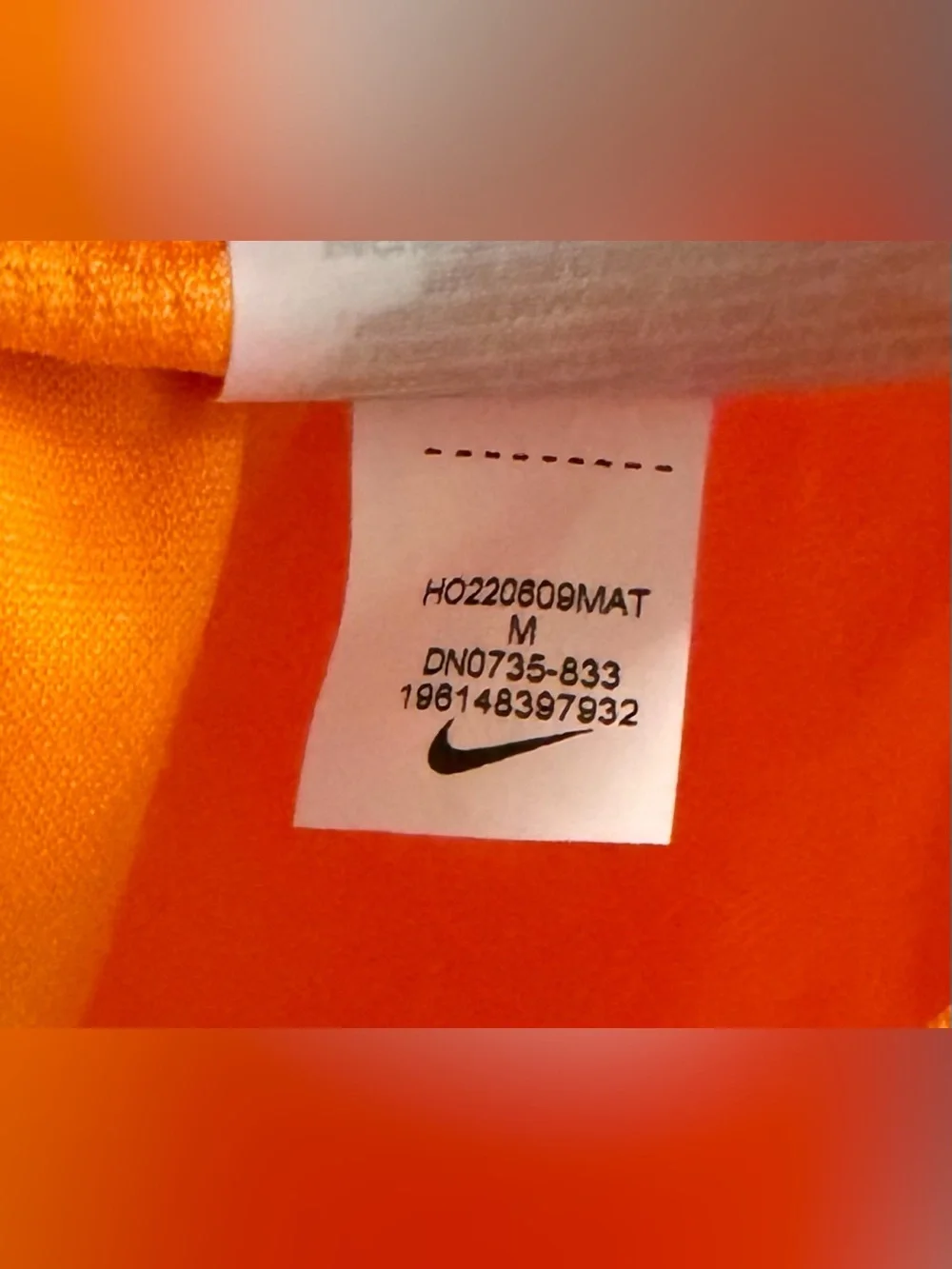 Nike Authentic Netherlands Team 2022/2023 Orange Shorts DN0735-833 Men’s Sz: M